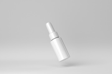 Cosmetic product display on a white background for skin care product presentation. 3D render.