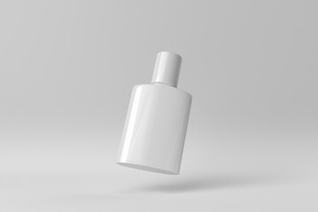 Cosmetic product display on a white background for skin care product presentation. 3D render.