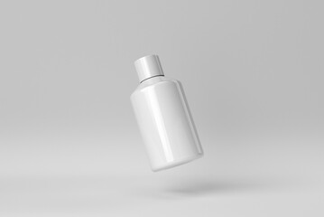 Cosmetic product display on a white background for skin care product presentation. 3D render.