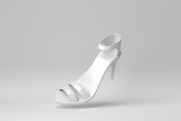 women's high heels on white background. minimal concept. 3D render. - 480242472