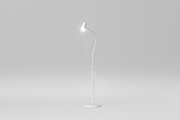 Modern lamp or desk lamp on white background. minimal concept. 3D render.