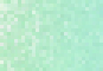 Abstract green turquoise light background with squares, mosaic, geometric pattern.