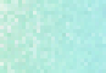 Abstract blue turquoise background with squares, mosaic, geometric pattern.