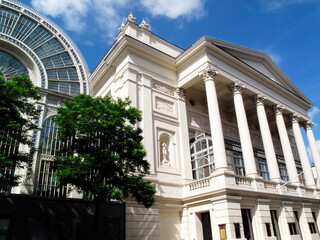 Royal Opera House and the Floral Hall Extension at Covent Garden London England UK the home of the...