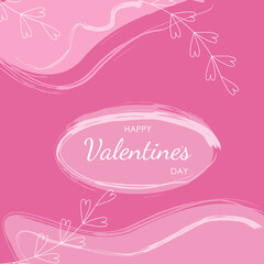 Happy Valentines day abstract background . Vector gift card or banner.Hand drawing love elements and frame .Love Day.