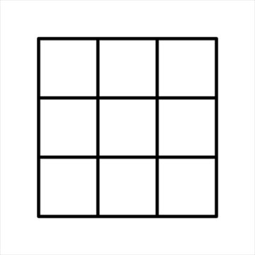 Tic Tac Toe Grid Framed Game Board