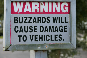 Buzzard Warning sign