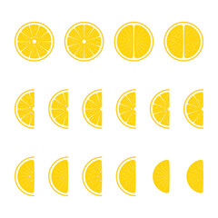 Lemon slices set