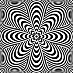 Abstract op art lines pattern with striped texture.