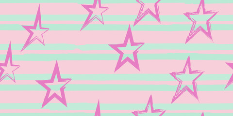 Creative stylish background. Brush stroke vector illustration. Seamless pattern.