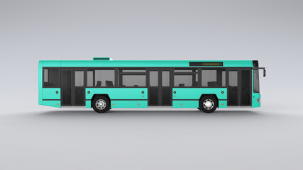 3d rendering mock up bus