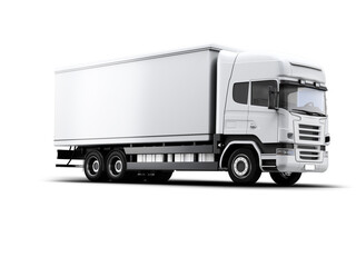 Fototapeta na wymiar 3d rendering mock up lorry