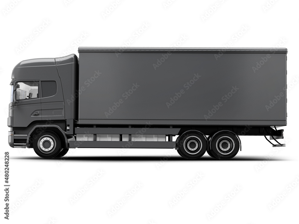 Wall mural 3d rendering mock up lorry