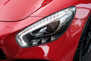 red car headlight