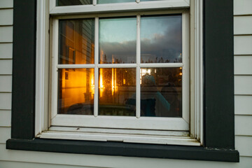 Early morning light through a window