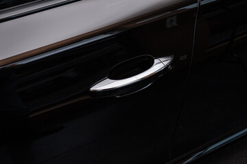 steel luxury car handle black and dark estetic