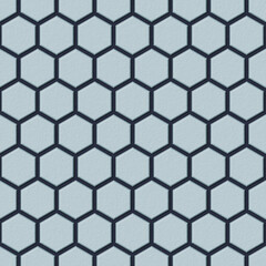 Gray hexagon wall texture seamless background. 3d rendering.