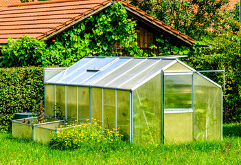 old greenhouse at a garden