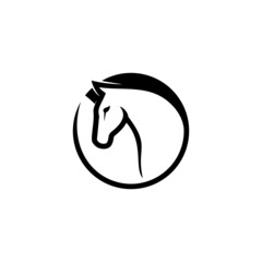 Horse circle luxury logo design