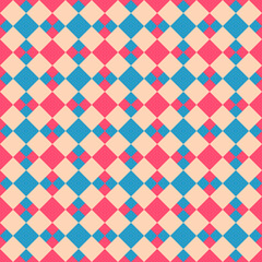 seamless geometric pattern pink and blue rhombuses pastel palette 