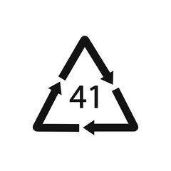 Aluminium recycling symbol ALU 41. Vector Illustration