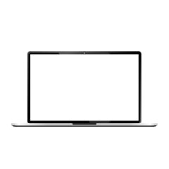 Laptop isolated on a white background with a blank screen
