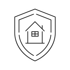 Obraz premium home security shield icon vector