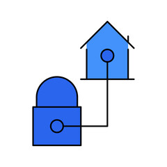 home security remote lock icon
