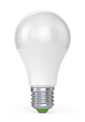 LED energy saving lamp on white background