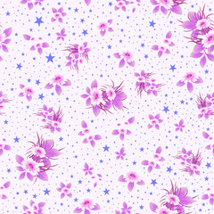 Full seamless floral pattern vector for decor and textile. Daisy design for textile fabric printing and wallpaper. Floral model design for fashion and home design.