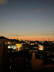 Obraz premium sunset over the city