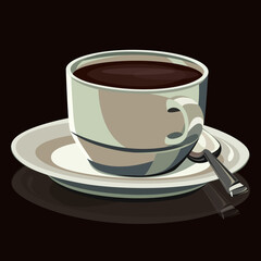 White cups with coffee