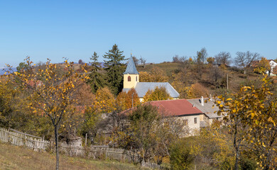 An orthodox church in a Romanian village called Ravensca