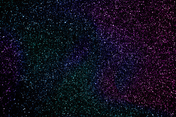 Colored bokeh on a black background, overlay for your image