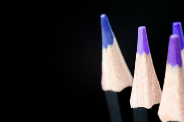 Colored pencils close-up