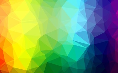 Fototapeta na wymiar Light Multicolor, Rainbow vector abstract polygonal cover.