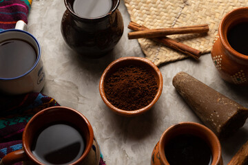 Mexican pot coffee with cinnamon and piloncillo