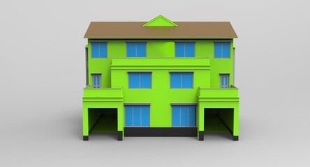 3d illustration of the cottage
