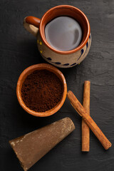 Mexican pot coffee with cinnamon and piloncillo