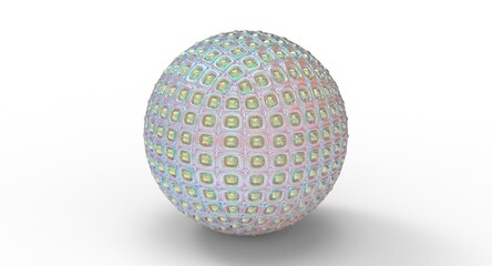 3d illustration of the abstract art ball
