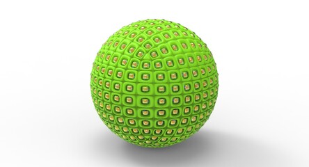 3d illustration of the abstract art ball
