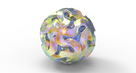 3d illustration of the abstract art ball
