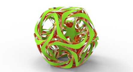 3d illustration of the abstract art ball
