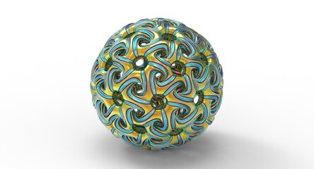 3d illustration of the abstract art ball
