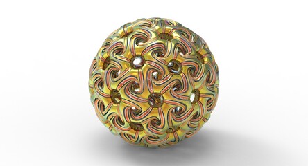 3d illustration of the abstract art ball
