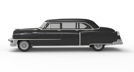 Obraz na płótnie Canvas 3d illustration of the vintage old car 