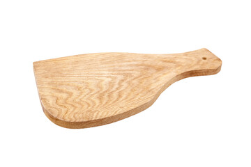 Ham wooden cutting board isolated on white