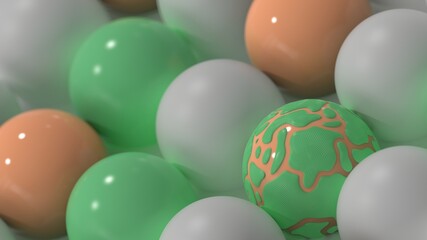 abstract modern background wallpaper balls 3d render