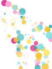 Bokeh confetti circles decoration holiday background.