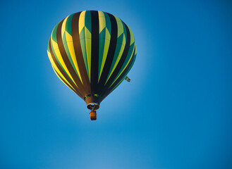 View of Many Hot Air Balloons Getting Ready to Take Off On An Early Morning Balloon Festival